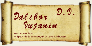 Dalibor Vujanin vizit kartica